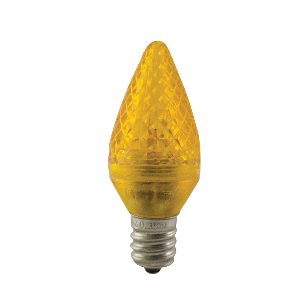 Aurio Lighting LED C7 Christmas Light Bulbs, E12, .35-1.2W, 24lum, 25 Pack