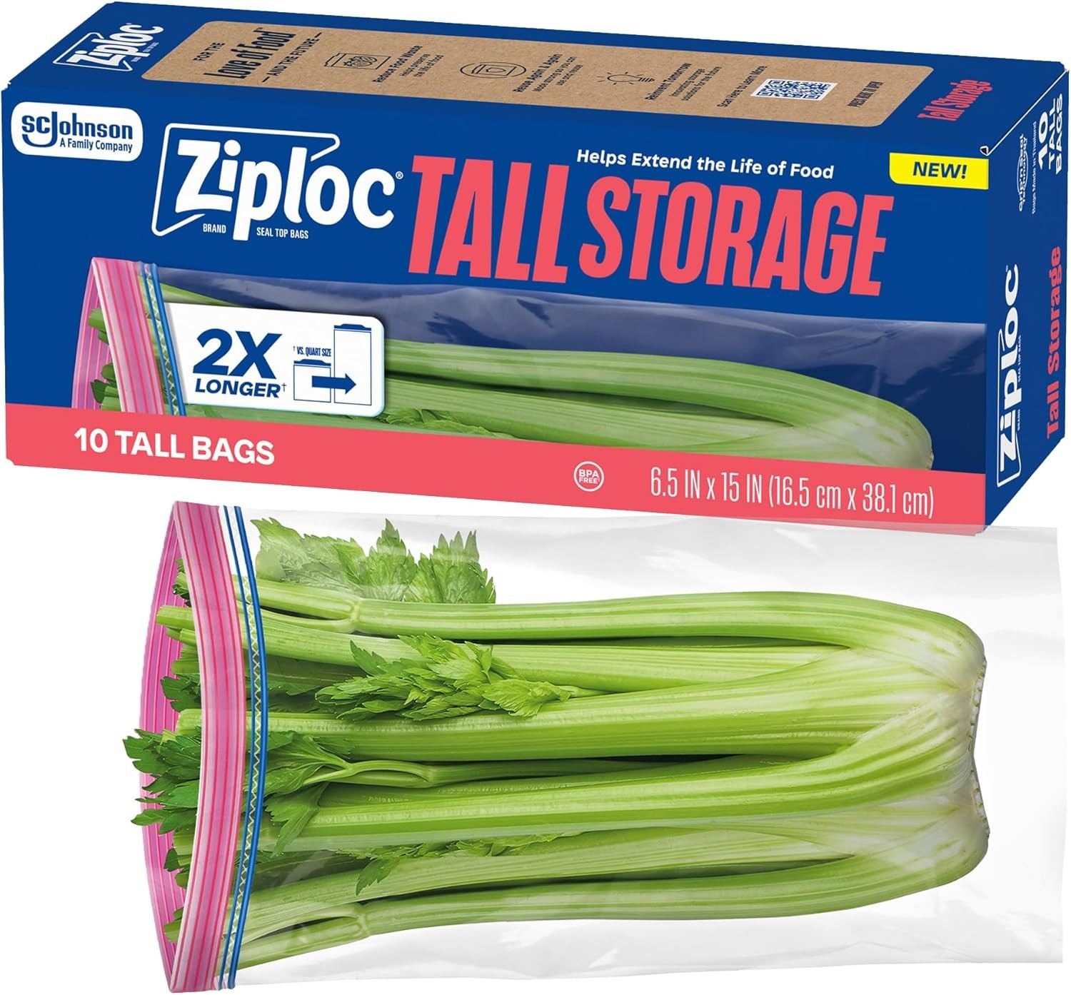 Tall Food Stora Bags, 10 Count