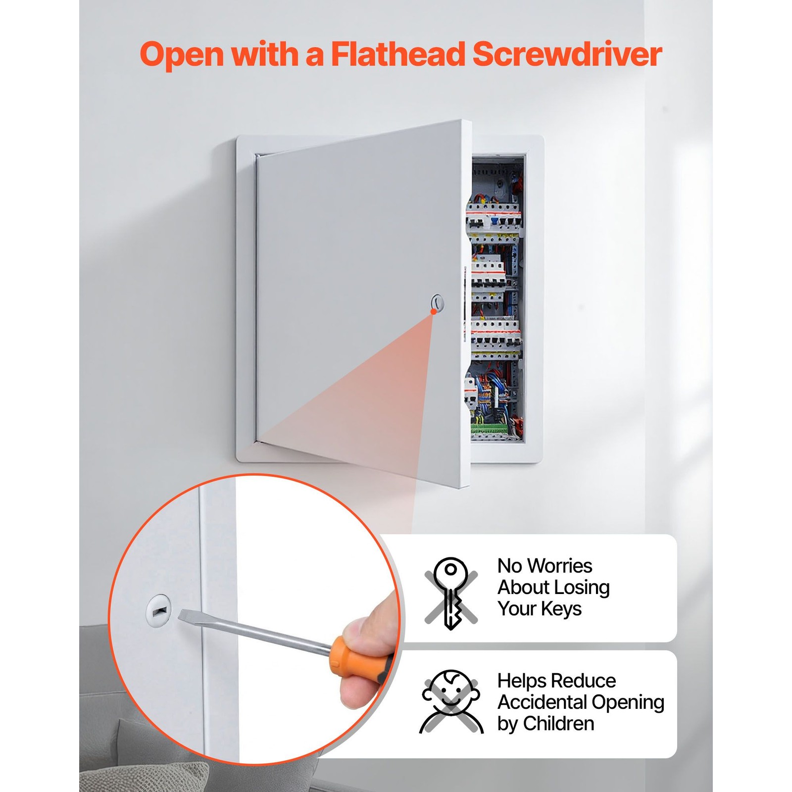 Galvanized Steel Access Panel with Screwdriver Latch for Ceiling Electrical