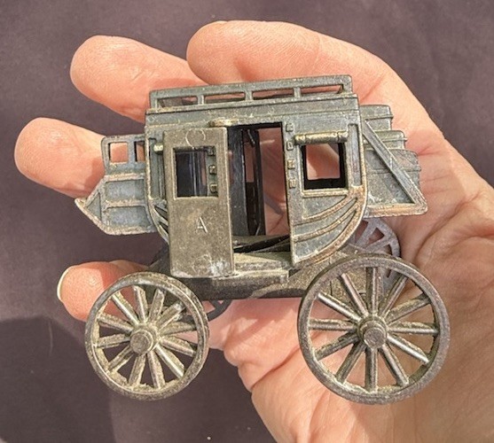 Vintage Die Cast Metal Stagecoach Toy Pencil Sharpener -C24