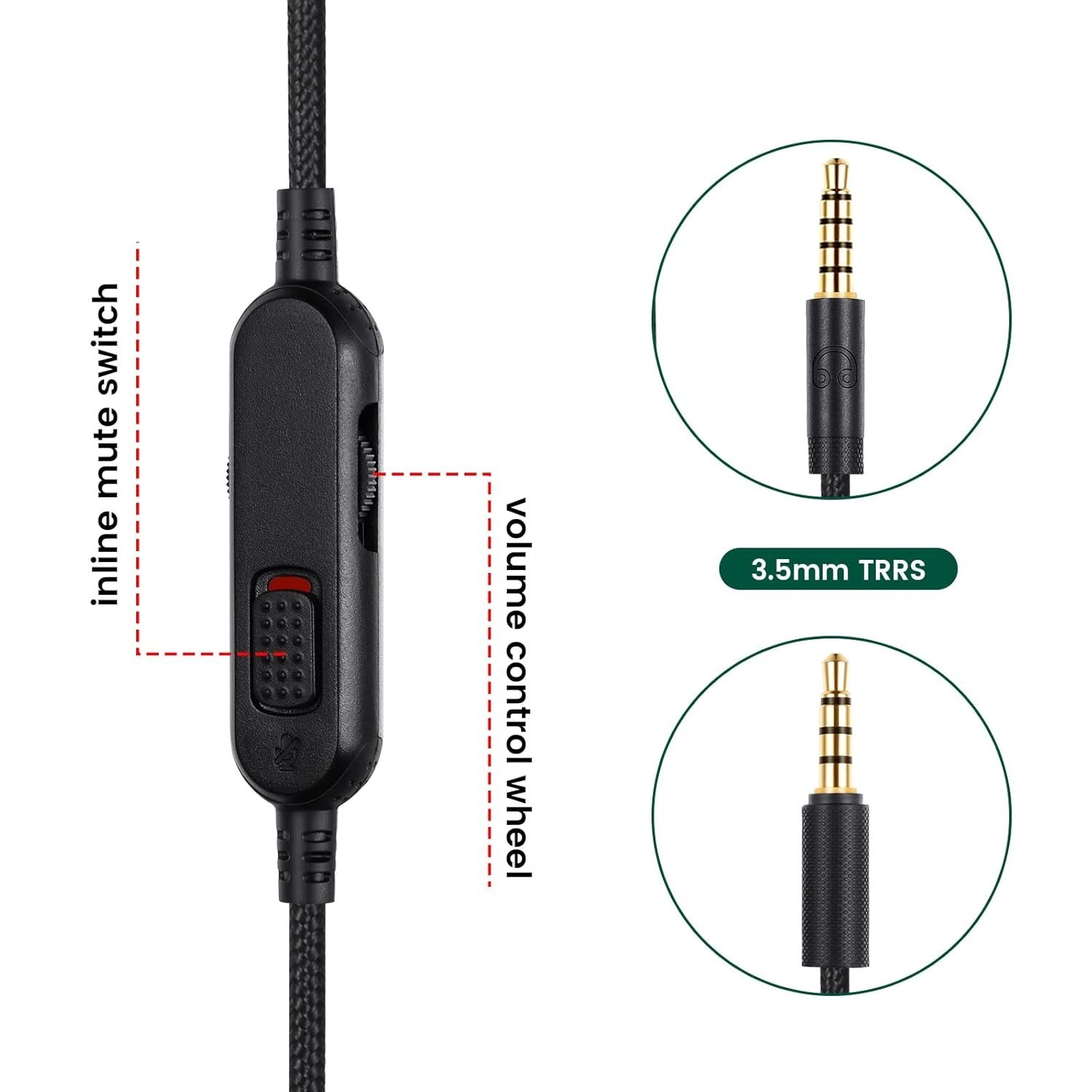 Gaming Headset Cable Replacement for Logitech G Pro X