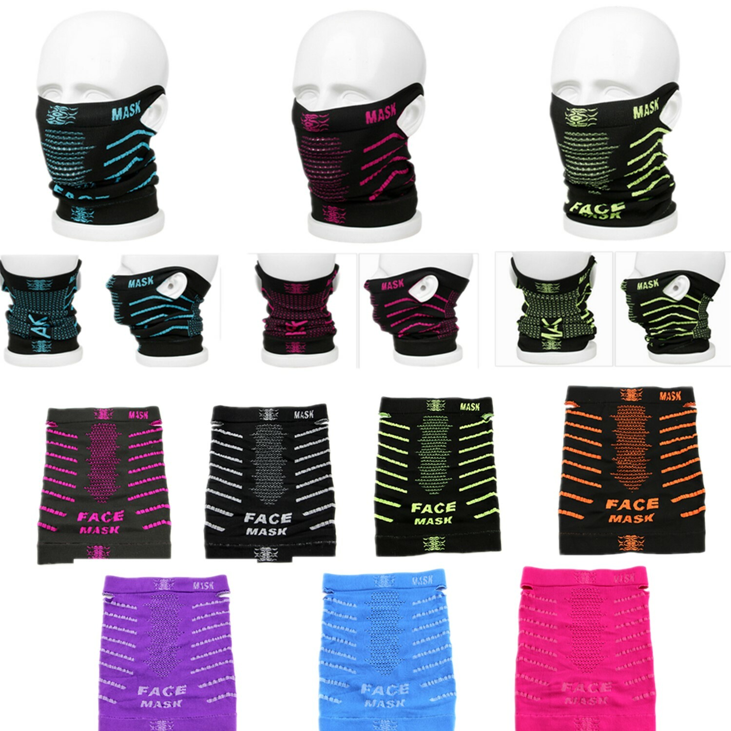 Balaclava Half Face Mask Neck Gaiter Facial Scarf Outdoor Winter Warmer Headwear