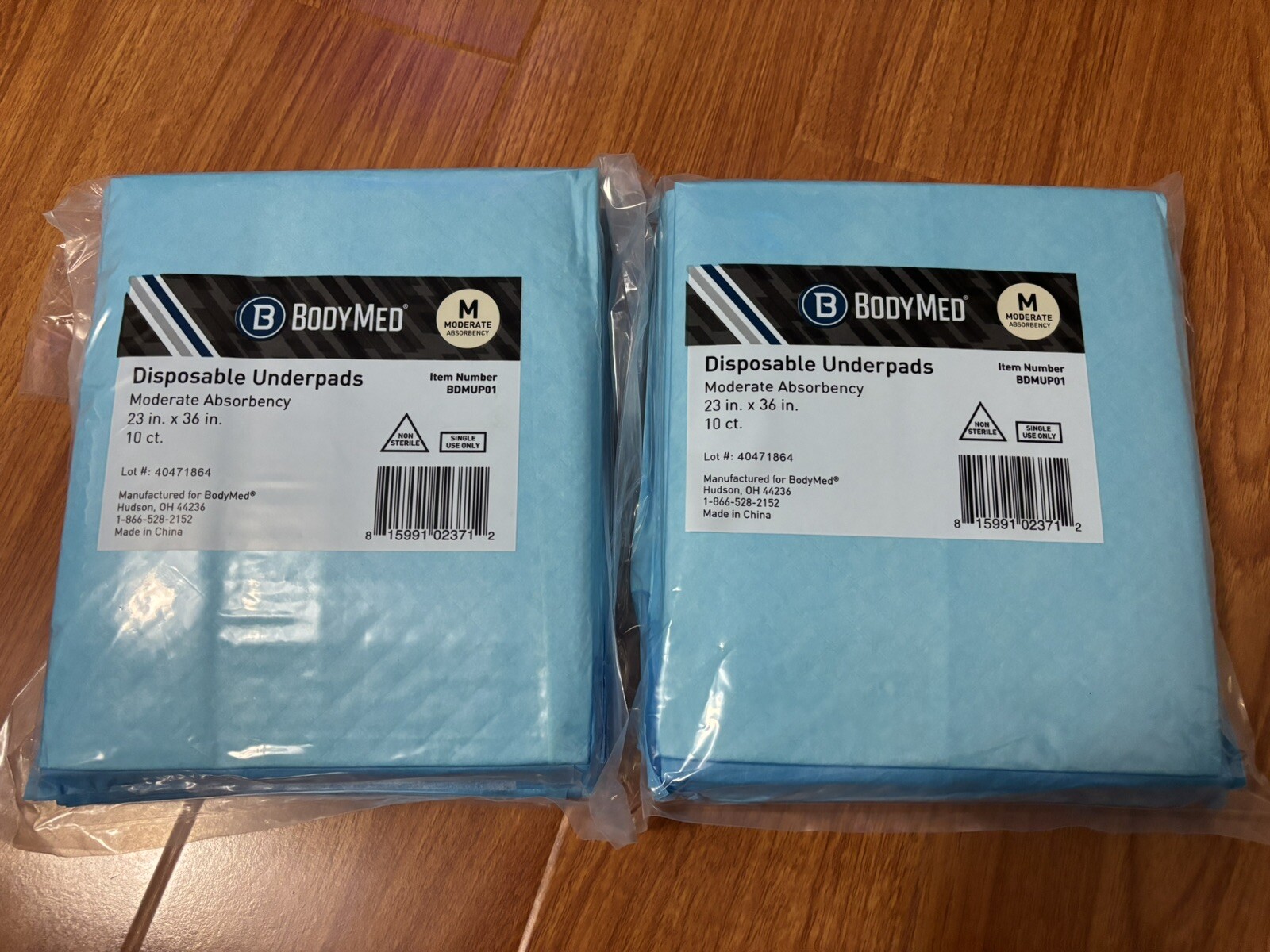 New! 2x 10 ct BodyMed Disposable Underpass Moderate Absorbency 23”x36”