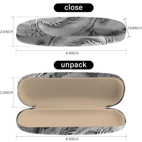 Eyeglass Case Hard Shell Sunglasses Protective Eyeglasses Holder Box M14-dragon