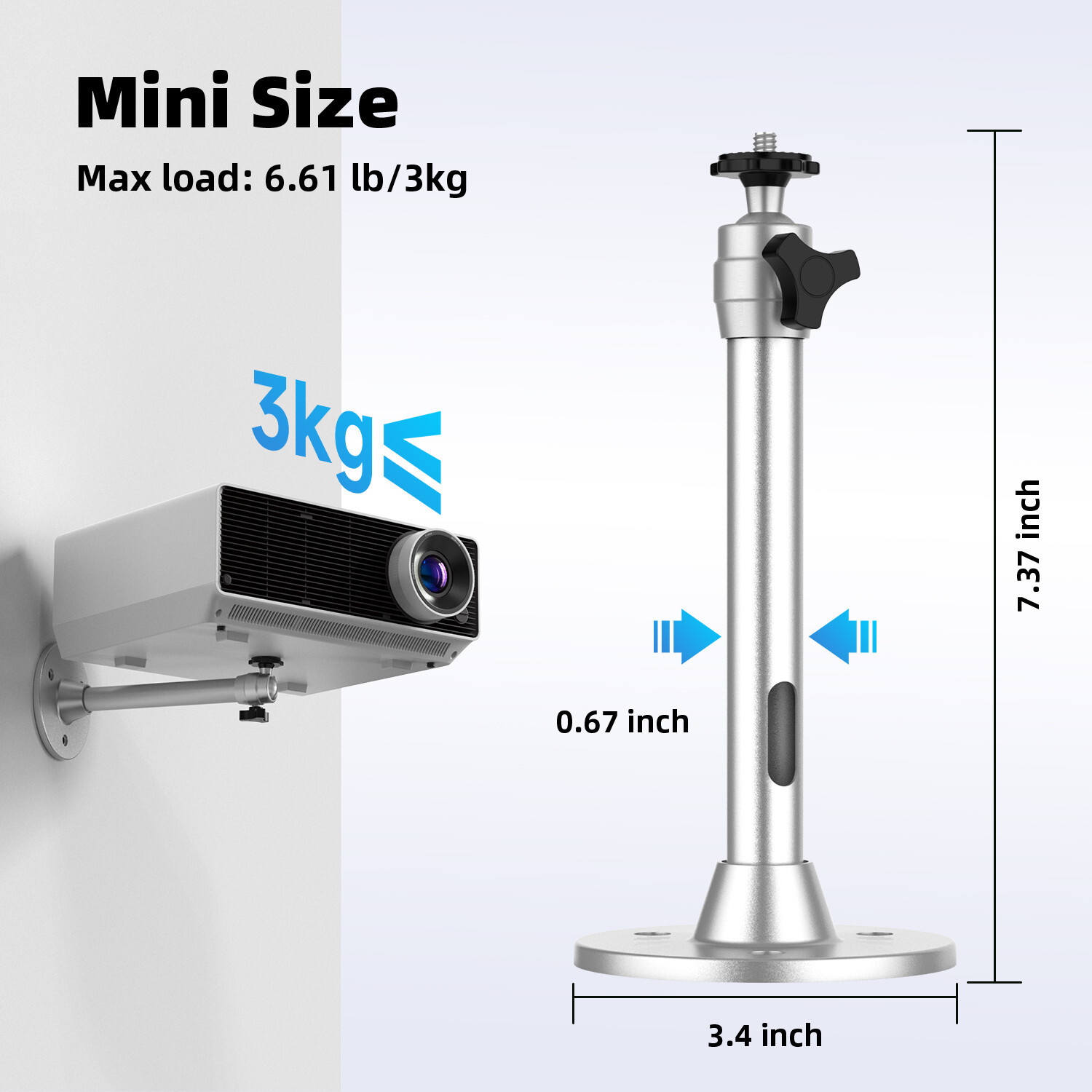 Projector Mount Universal Aluminium LCD Wall Ceiling Bracket Hanger Holder Stand