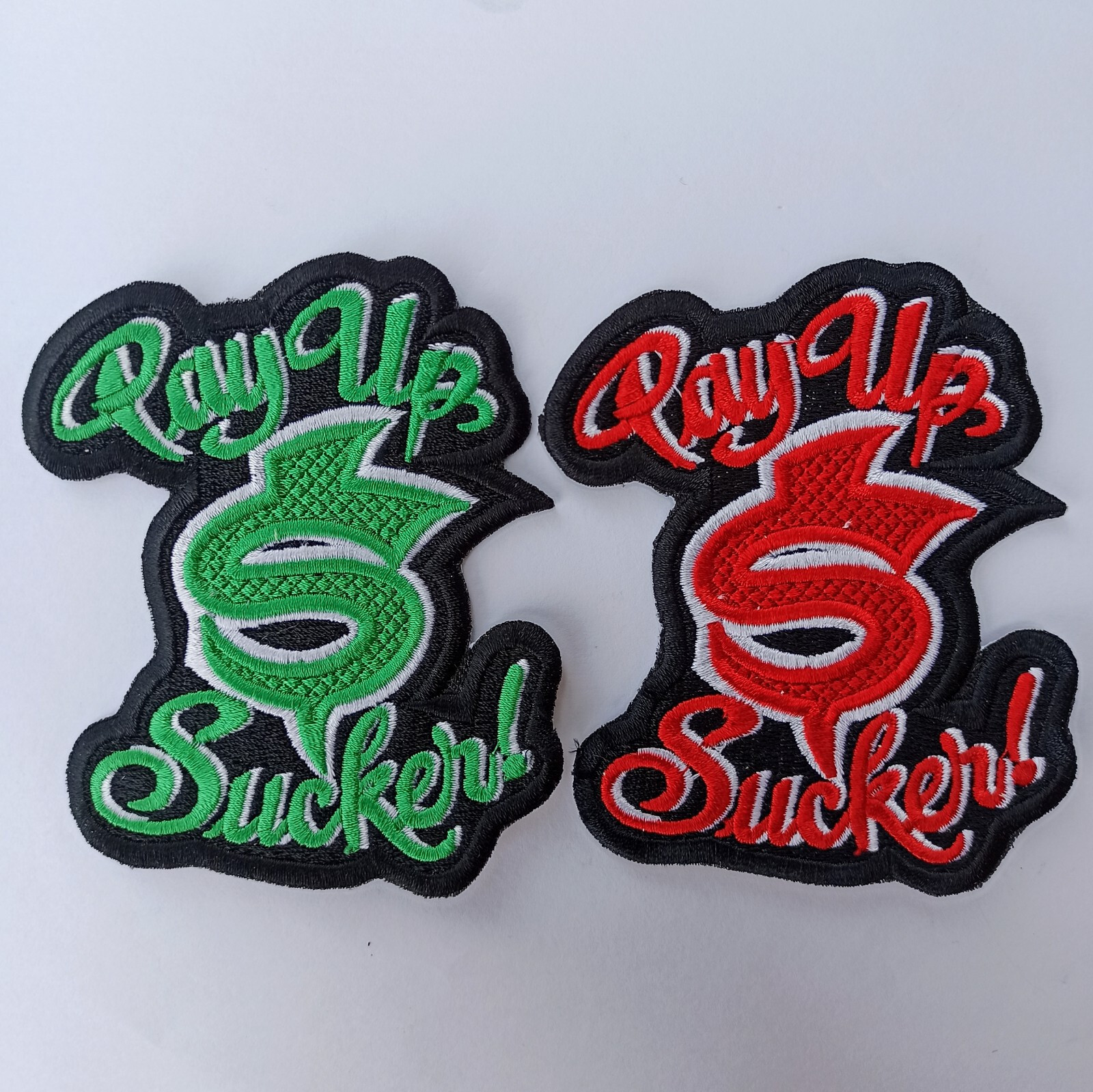 2pcs pay up sucker patch for jacket $