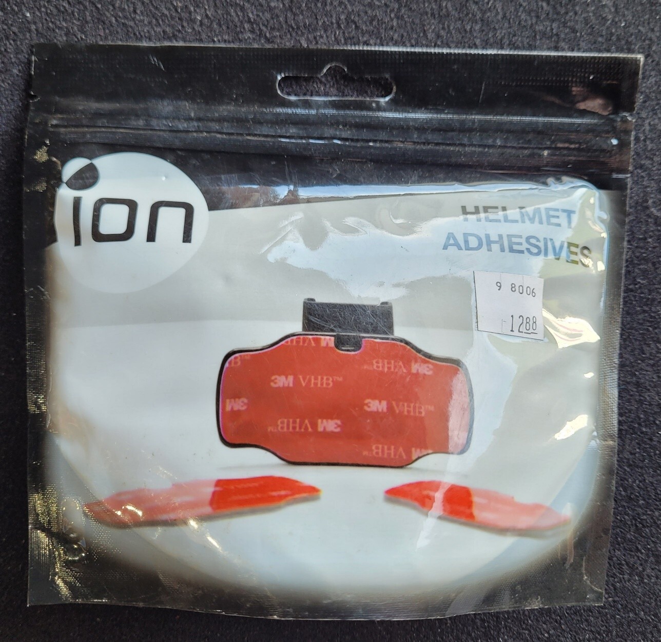 ion HELMET ADHESIVES 3x Double Sided Helmet Adhesives NEW 5008, (3C)