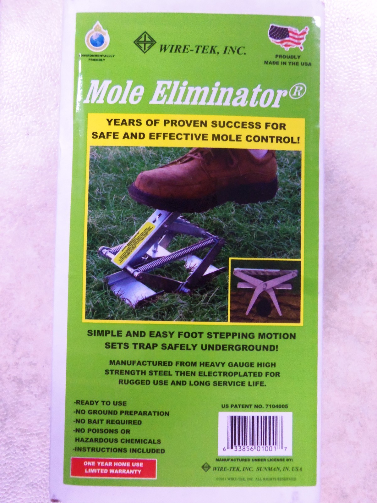 1 Wire Tek 1001 Easy Set Mole Eliminator Mole Trap Lawn Care Made in USA