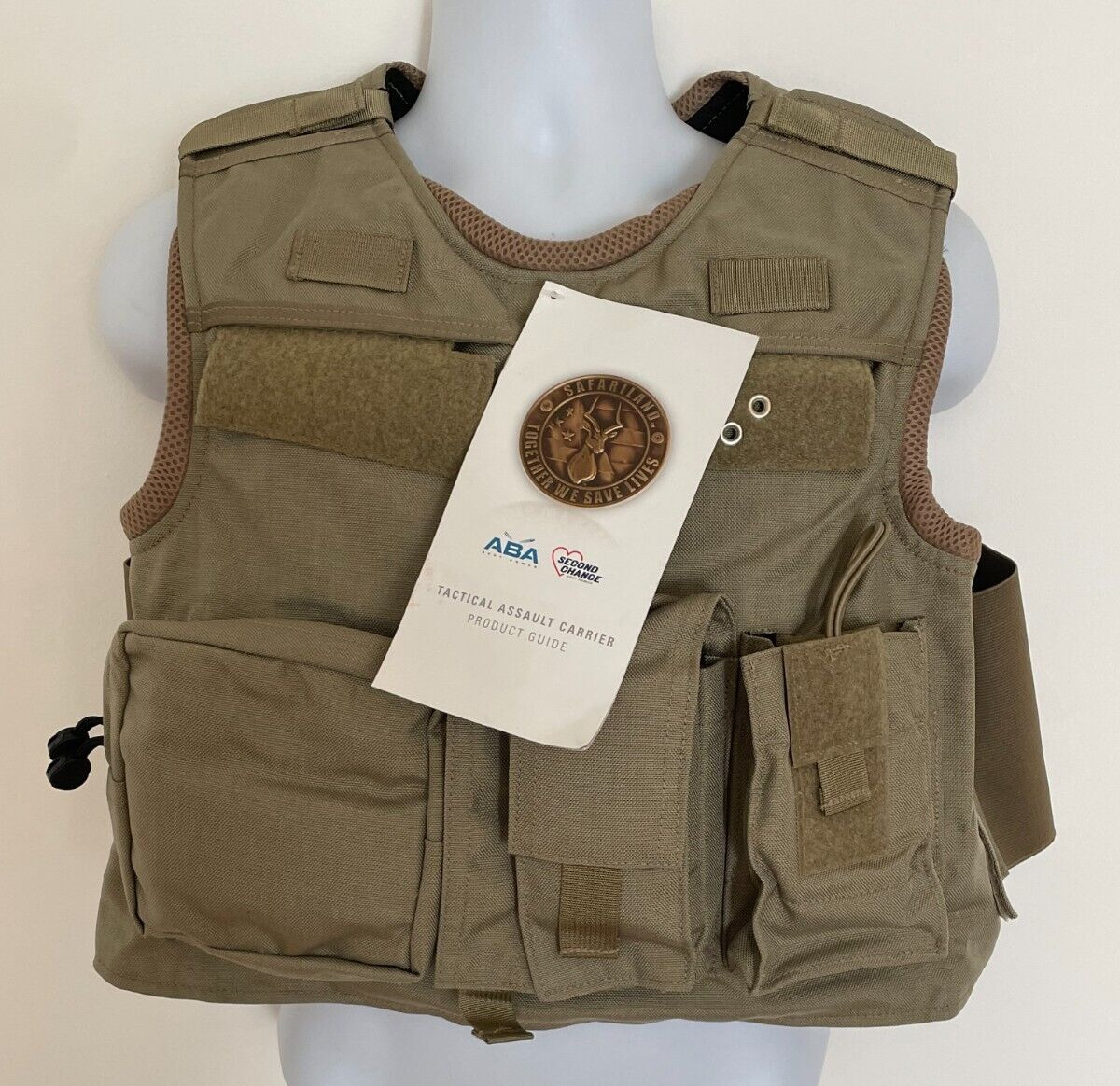 SECOND CHANCE Standard Fix Pocket Armor Carrier Side Open Medium 2215-2216 Tan