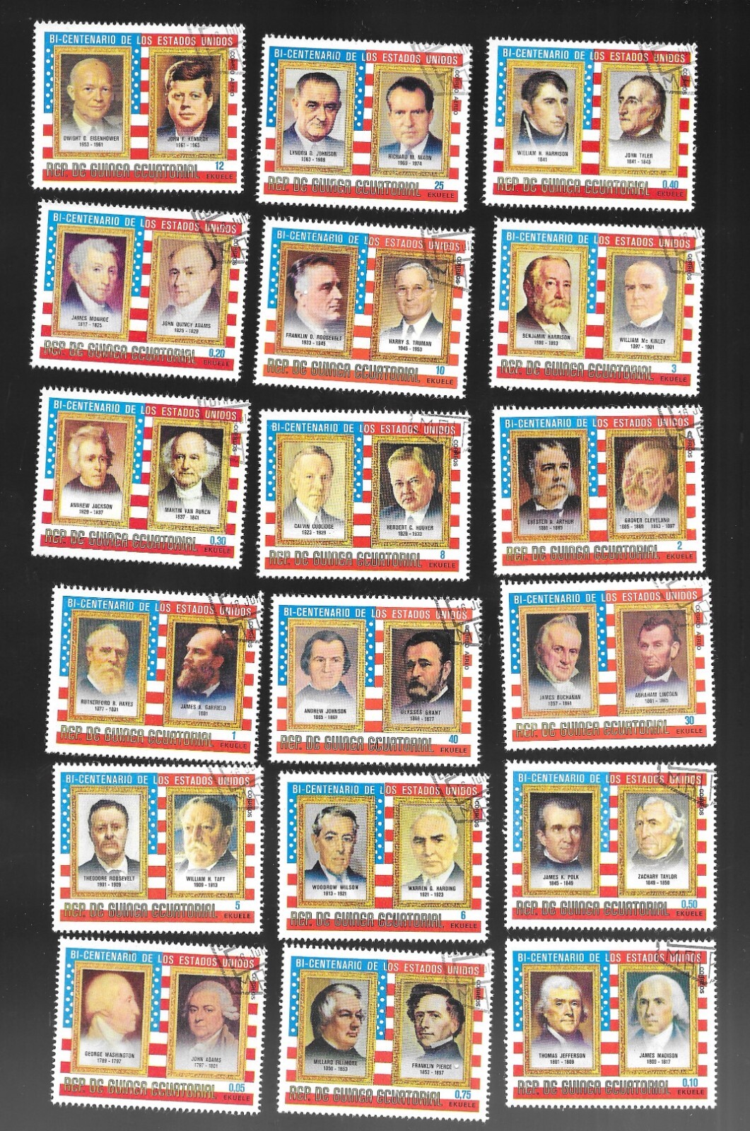 Equatorial Guinea - US Presidents from 1789 to 1974