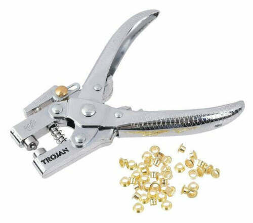 Trojan Hole Punch & Eylet Plier with 50 eyelets