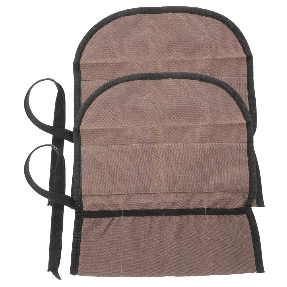 2 Pcs Heavy Duty Canvas Chisel Bag Multi-functional Tool Pocket Organizer