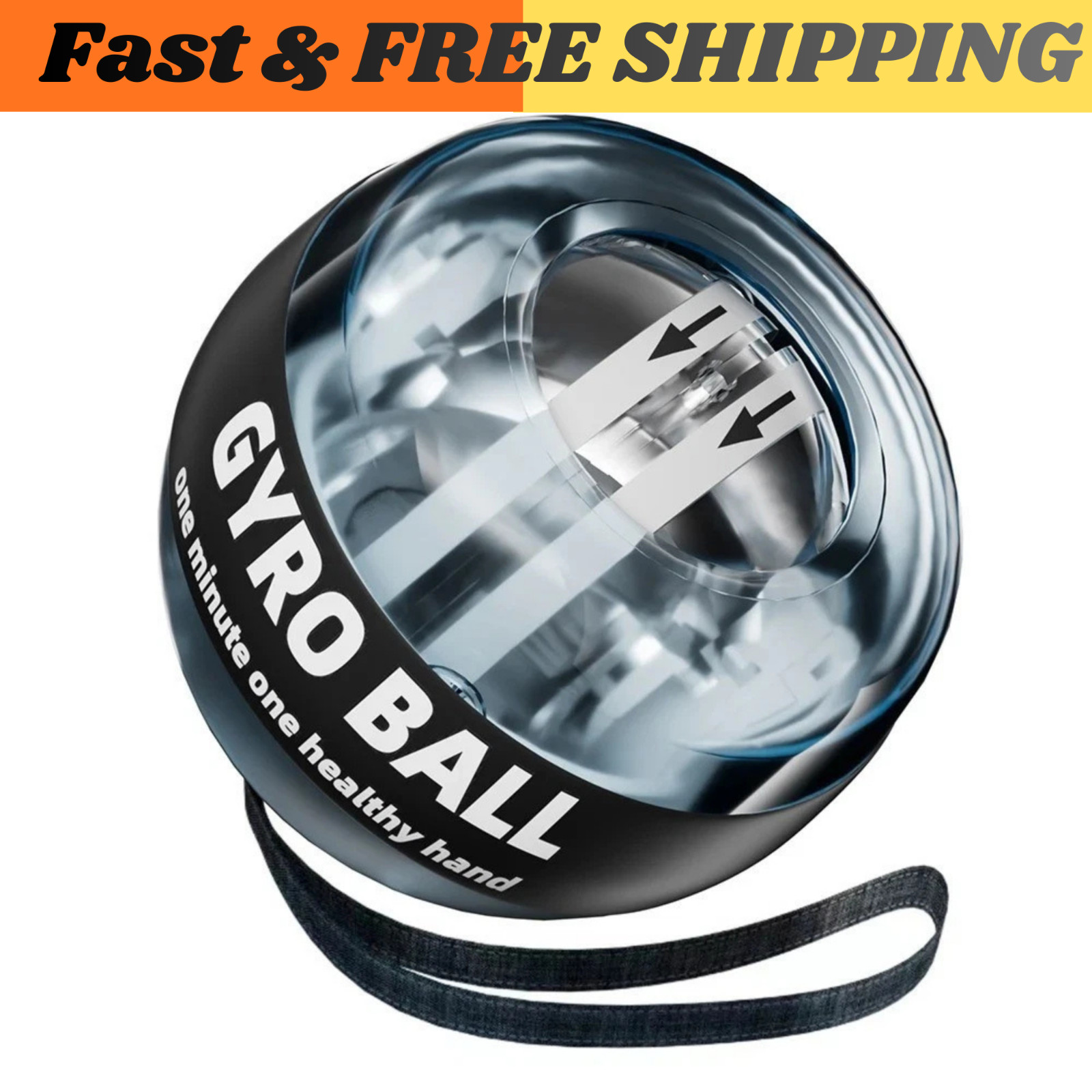 Self-Starting Wrist Gyro Ball – Forearm & Wrist Strength Trainer, Hand & Finger