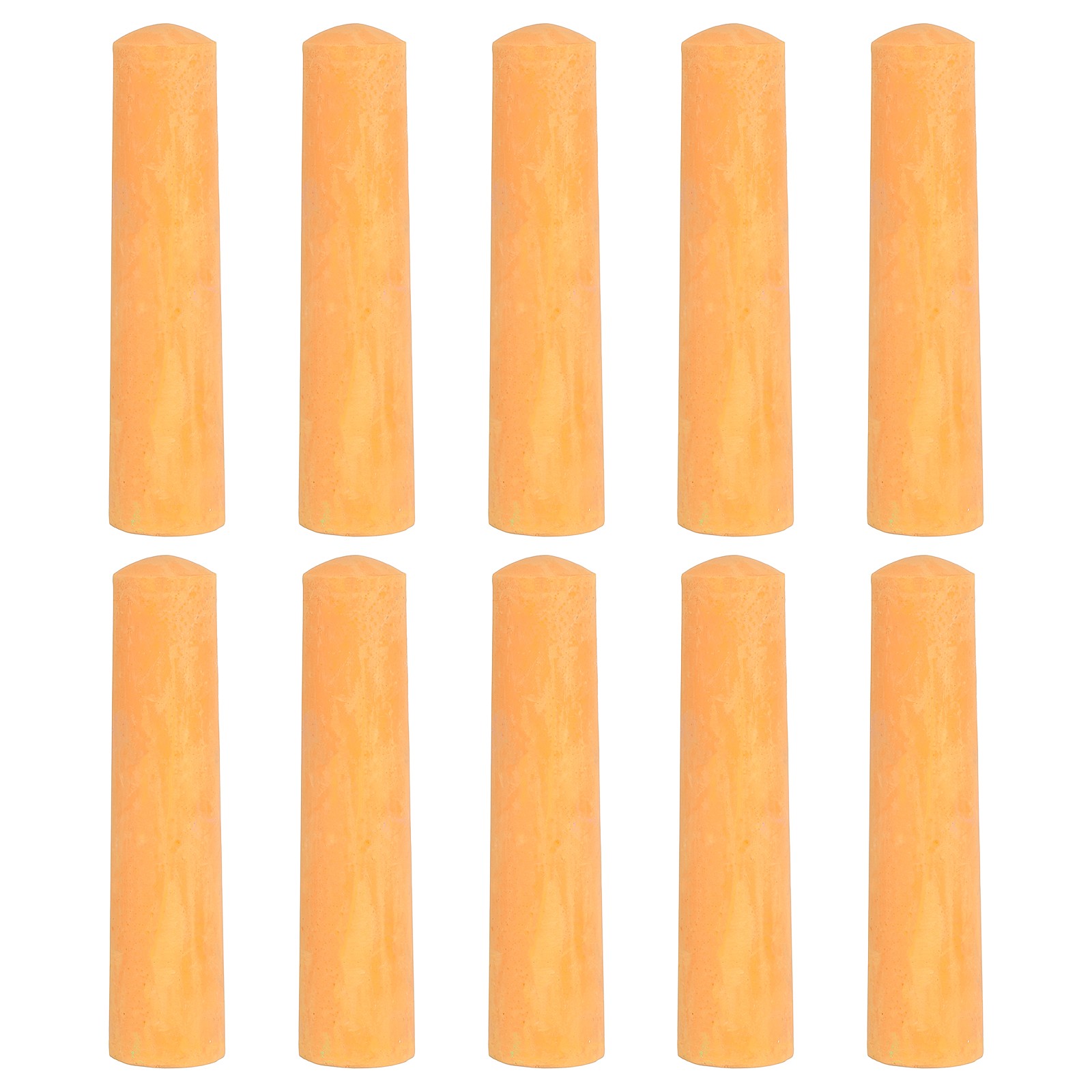10 Pieces Chalk, Large Solid Orange Chalk for Outdoor