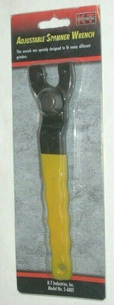 KT Industries 5-6805 Adjustable Spanner Wrench Designed to Fit Many Grinders