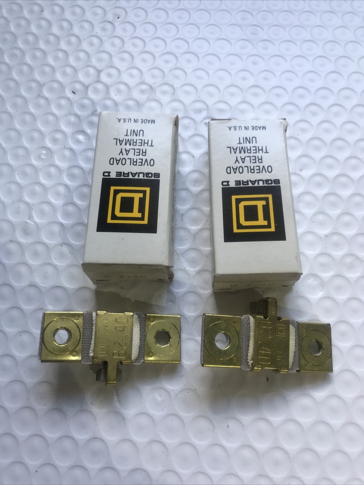 Square D B2.40 Overload Relay Thermal Unit Lot of 2 New!!