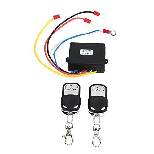 Wireless Winch Remote Control Kit, 12V 24V Universal Winch Wireless Remote