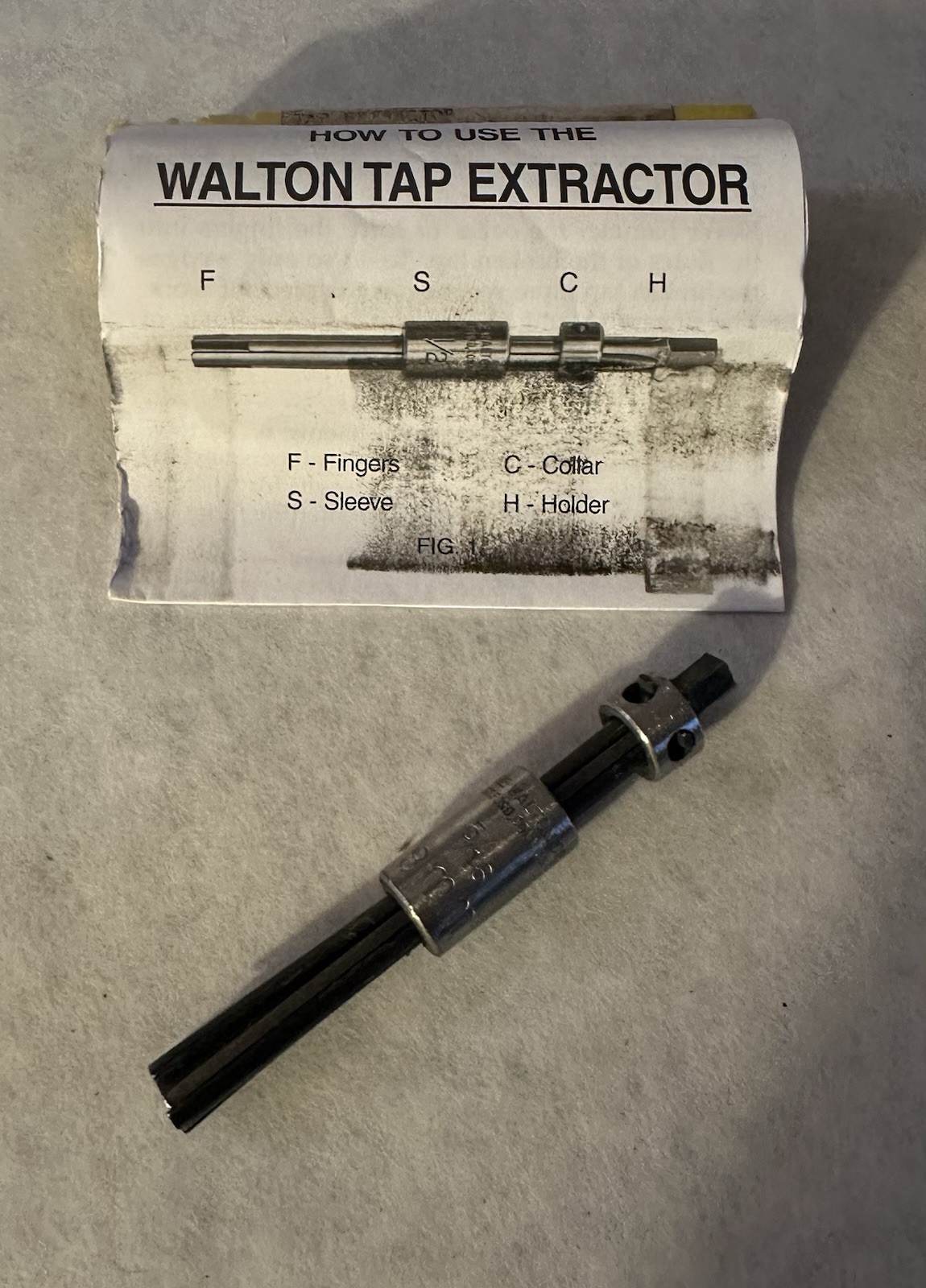 Walton 10314 5/16" 8mm Tap Extractor 4 Flute, Made In the USA, Free Shipping NEW