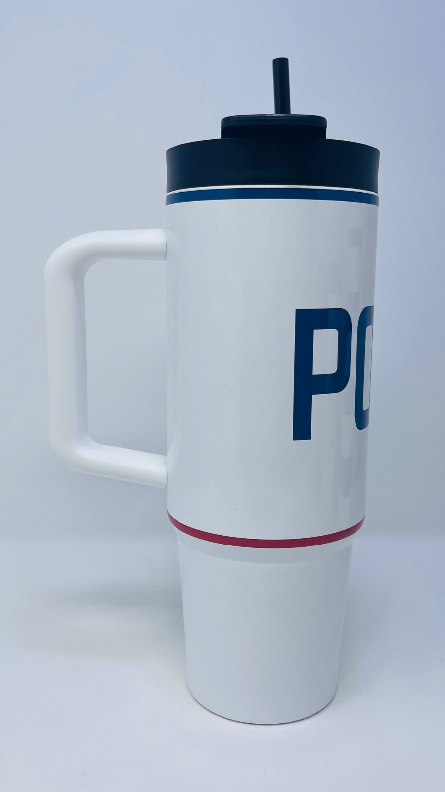 Polo Ralph Lauren Red, Blue & White Tumbler With Straw Hot or Cold New