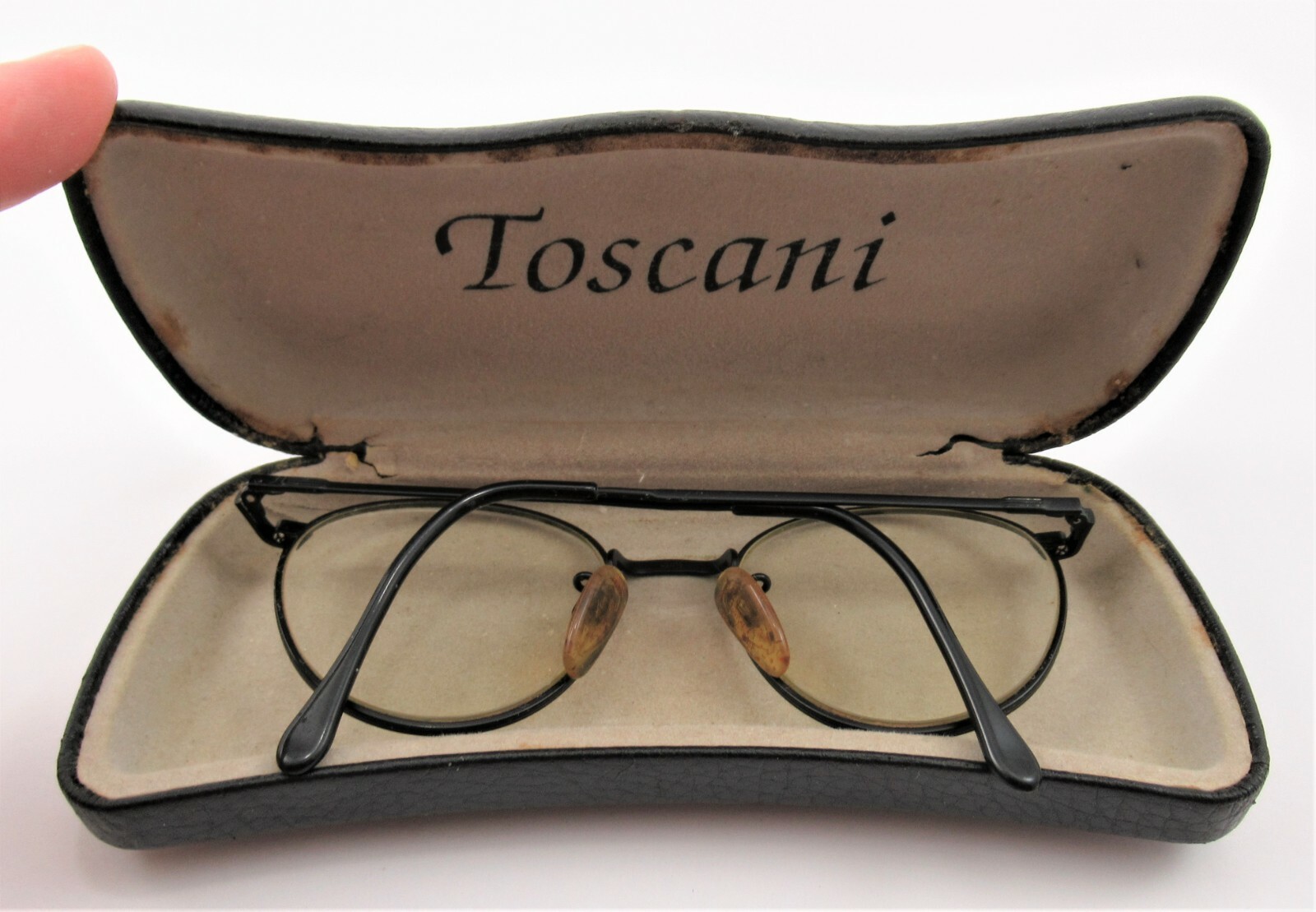 Toscani Eyeglasses Case Black & Luxottica 400 Frame Prescription Glasses 135