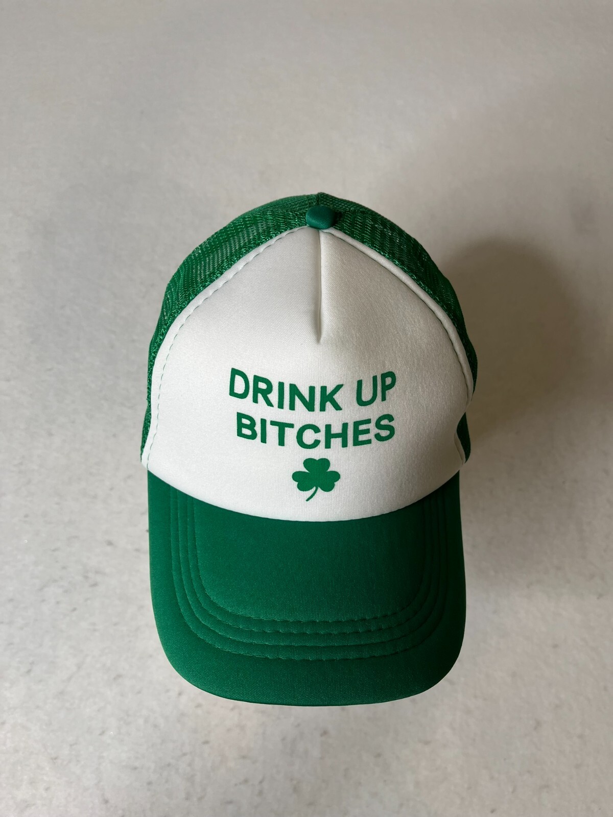 Drink Up B*tches hat snapback St Patricks Day Irish Drinking Cap 4 Leaf Clover
