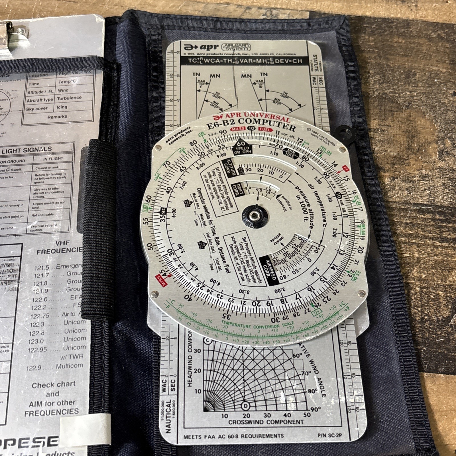 Jeppesen Trifold Pilot Kneeboard Clipboard APR Universal E6-B2 Computer