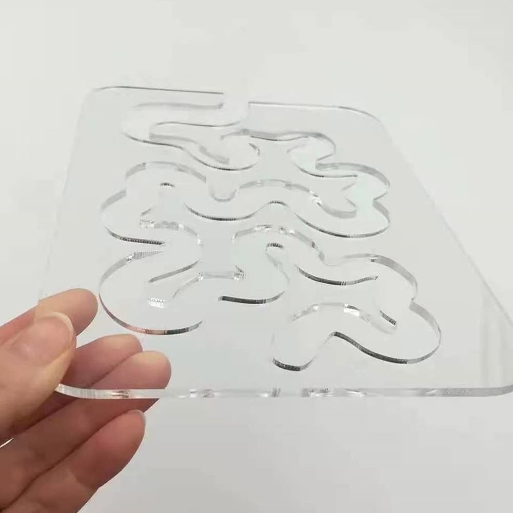 Free Motion Quilting Template Rulers for Machine Quilting Meander Design