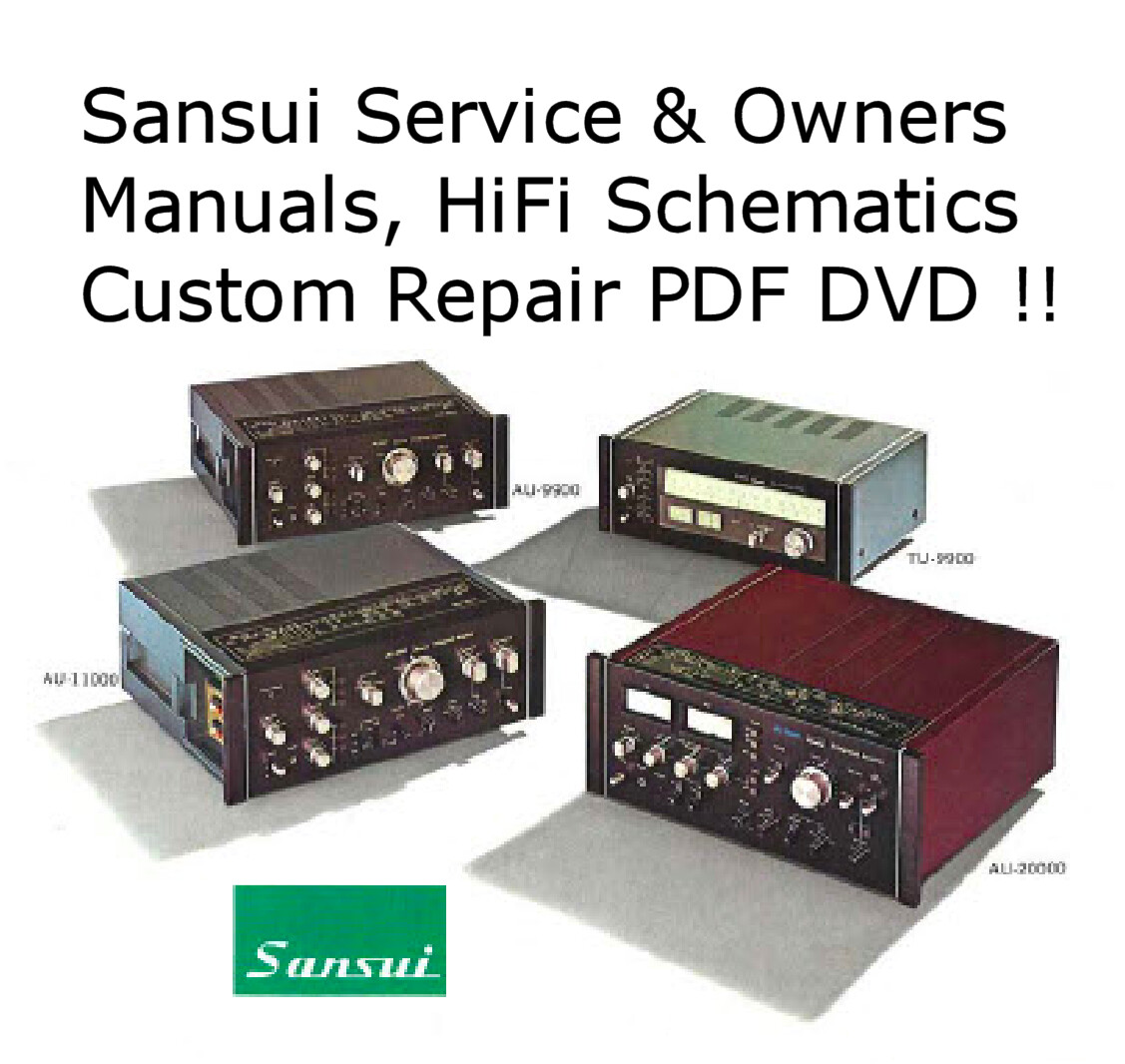 Sansui Service Manuals Brochures Magazines Schematics Collection Computer DVD !!