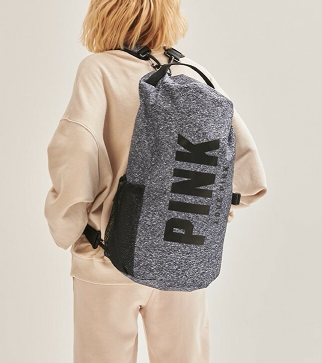 💛Victoria's Secret PINK Campus Convertible Duffle Backpack Grey NWT💛