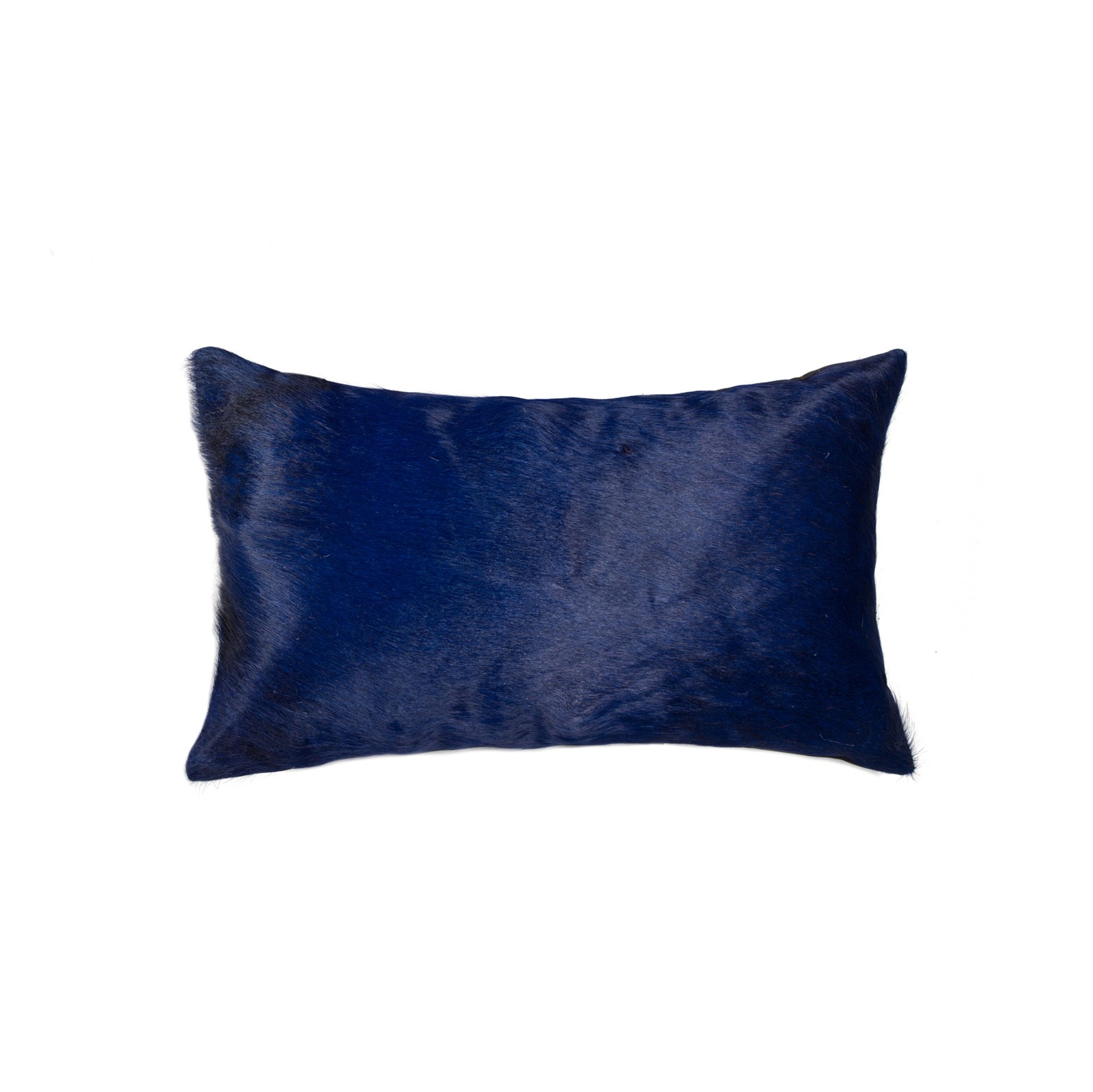 Natural Torino Geneva Cowhide Pillow | Navy | 12"x20"