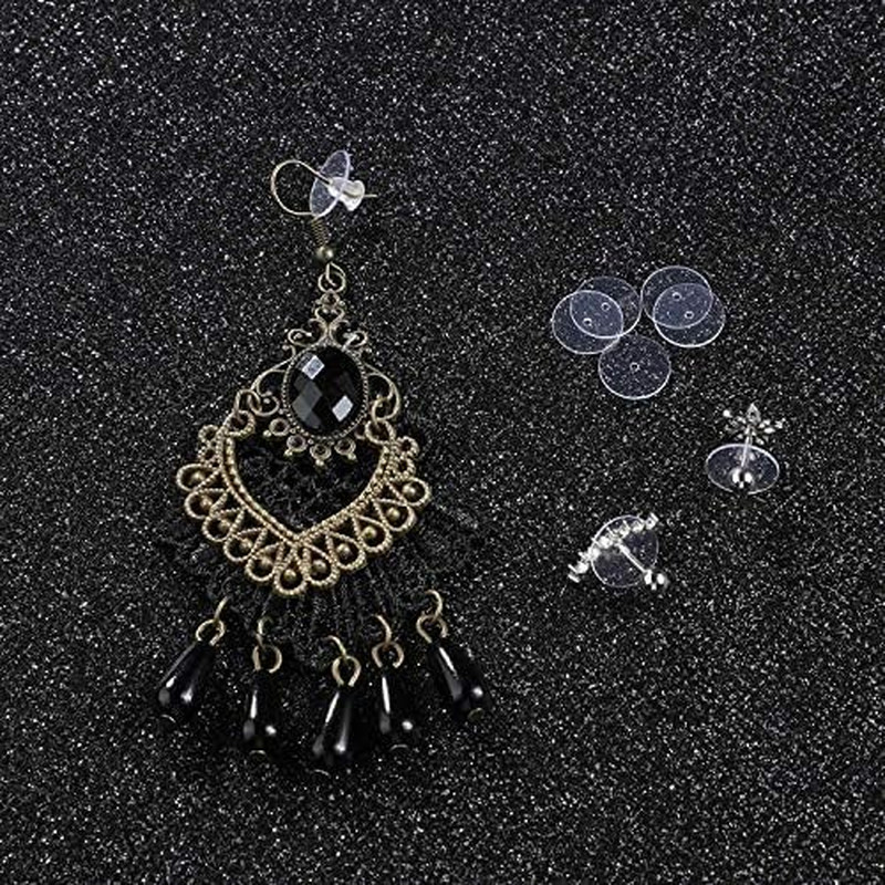 200 Pcs Clear Disc Pads to Stabilize Earrings, Plastic Discs for Earring Backs