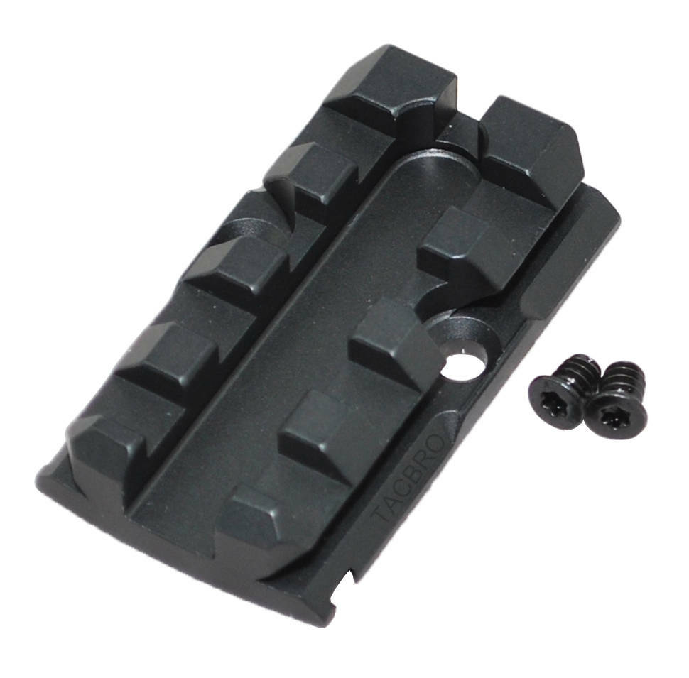 Black RMR Cover Plate Convert RMR to Picatinny Fit Gl0ck 17 19 26 RMR Slide