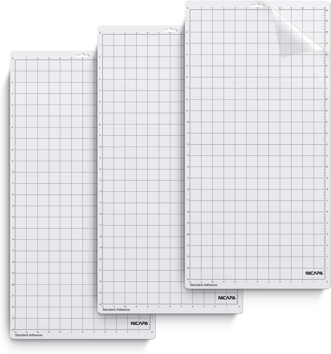 Standardgrip Cutting Mat for Silhouette Cameo 3/2/1 (12X24 Inch,3 Mats) Standard