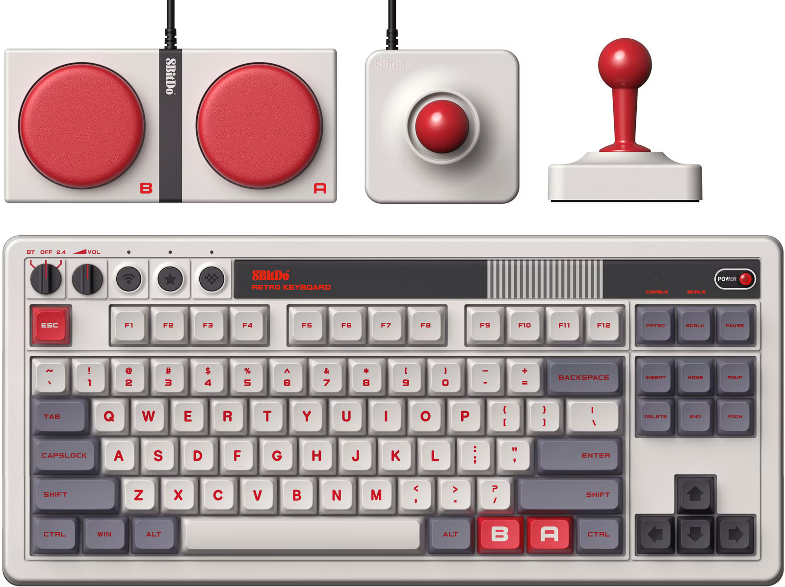 8BitDo - Retro Joystick and Mechanical Keyboard - N Edition