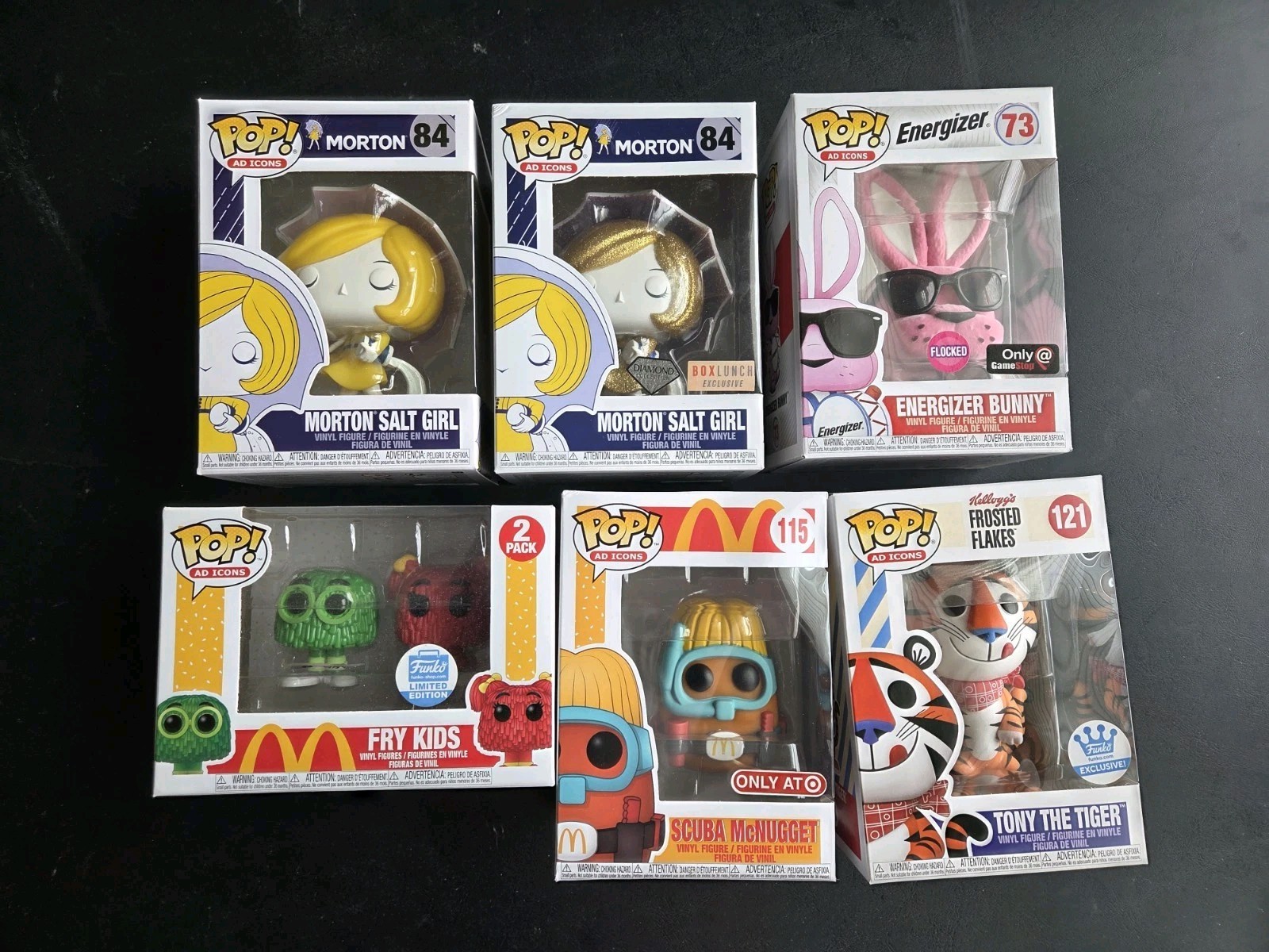 Funko Pop Ad Icons Fry Kids Morton Salt Girl Scuba McNugget Tony Tiger Bunny