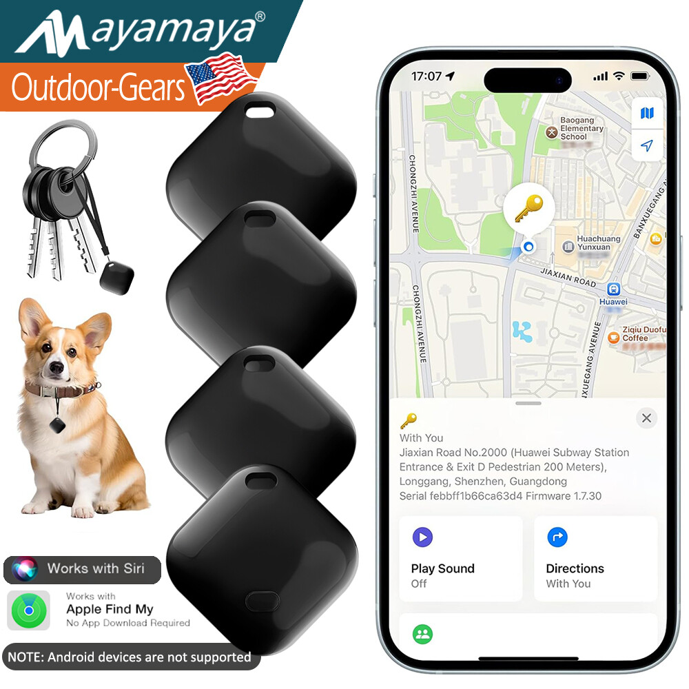 1-4x Smart Tag Bluetooth Tracker Works with Apple Find My Bag Luggage Pet Finder