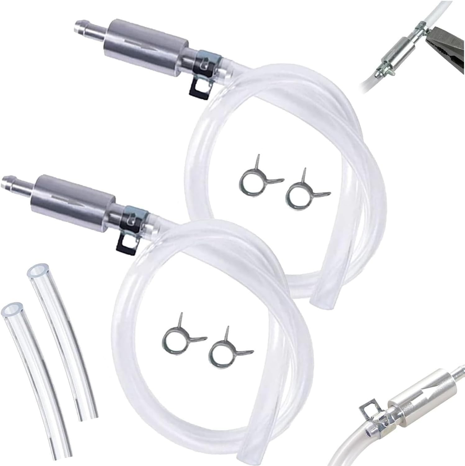 2 PCS Brake Bleeder Hose,Motorcycle Brake Bleeder Kit, One Way Check Valve Tu...