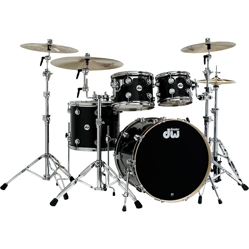 DW SSC Collector's Series 4-Piece Shell Pack Black Ice Chrome Hardware