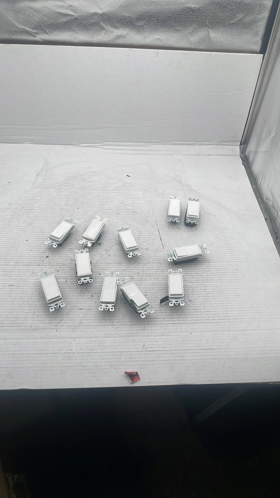 Leviton Decora Rocker Light Switches 15A 120/277V White Single Pole Lot Of 11