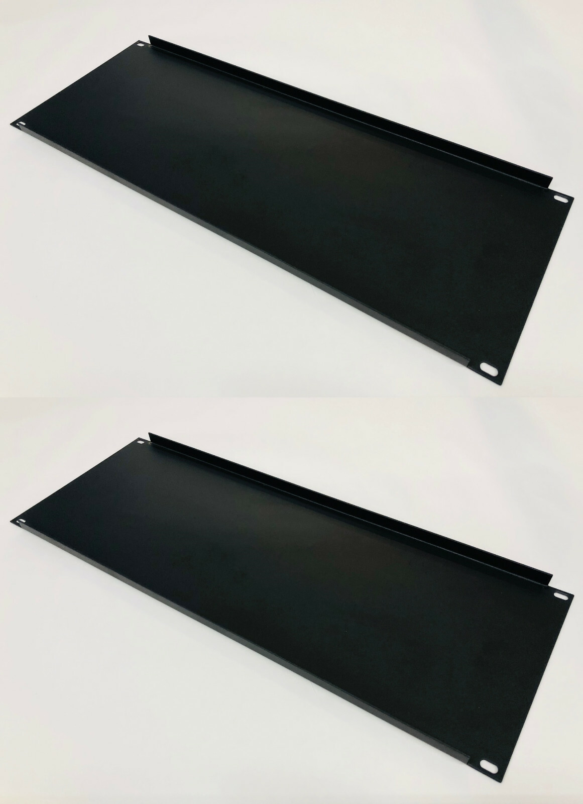 (2 Pack) 4 RU Space Flanged Blank Rack Case Panel 18ga Steel