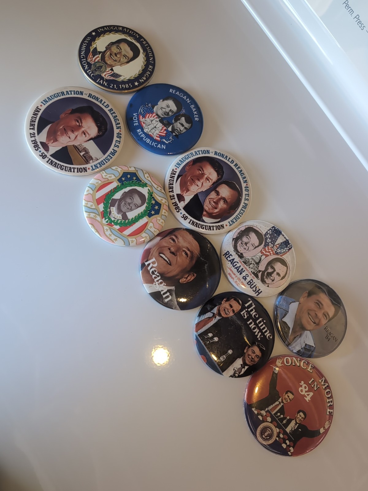 Campaign Buttons Lot of 10 President Ronald Reagan 1968 1980 1984 Inauguration_1