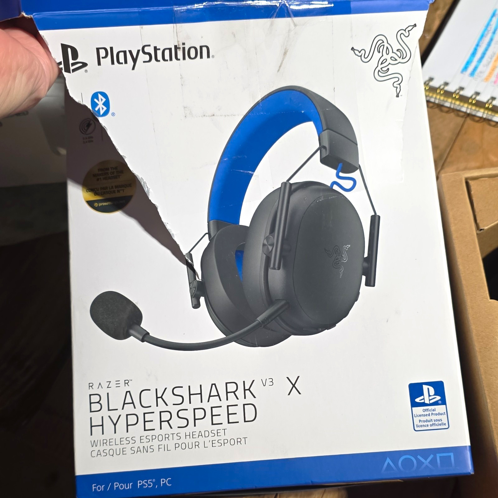 Razer BlackShark V3 X HyperSpeed Wireless USB-C Headset Boom Mic Surround PS5 PC