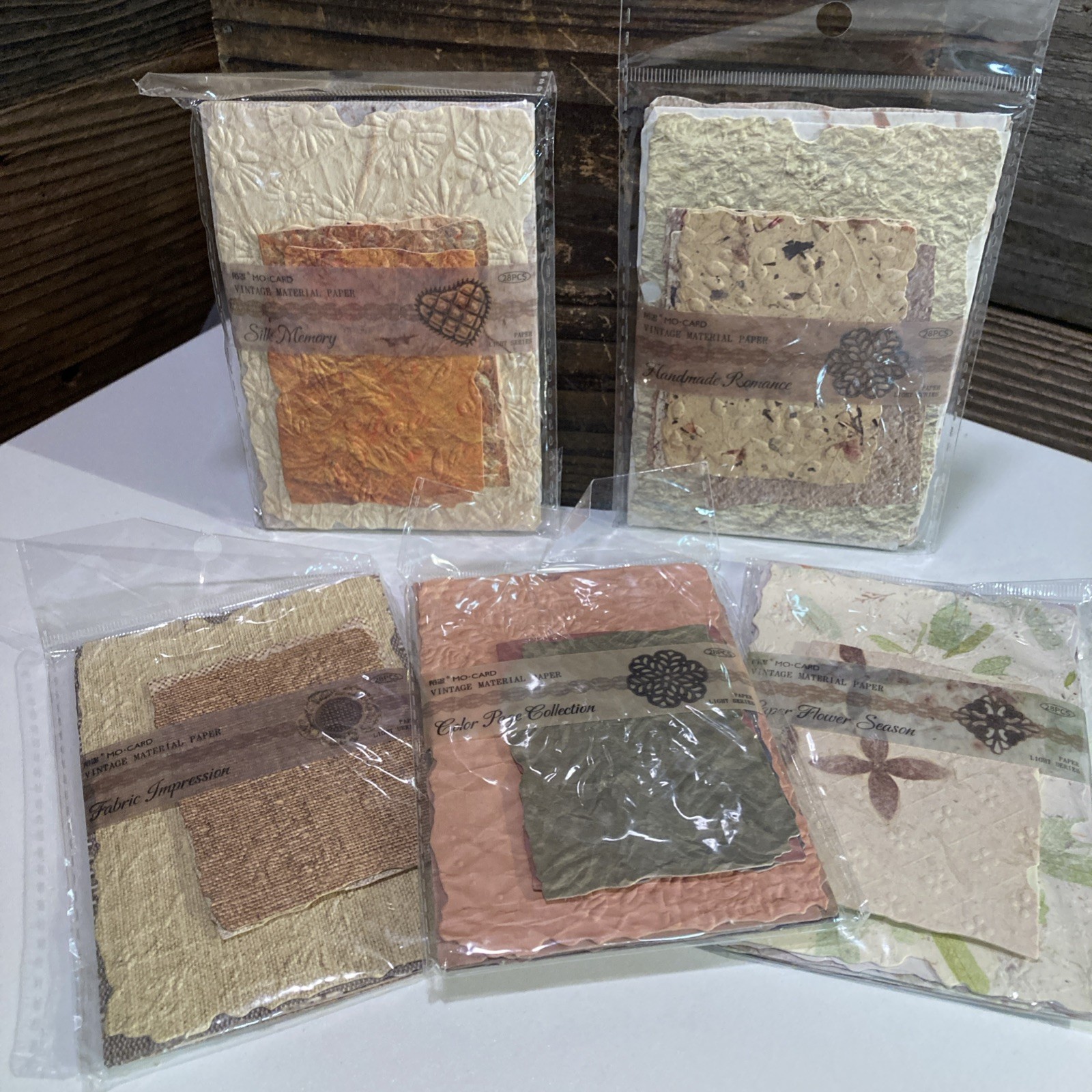 Mo-card Vintage Material Paper 5 Packs X 28 Pcs Romantic Victorian Journal Paper