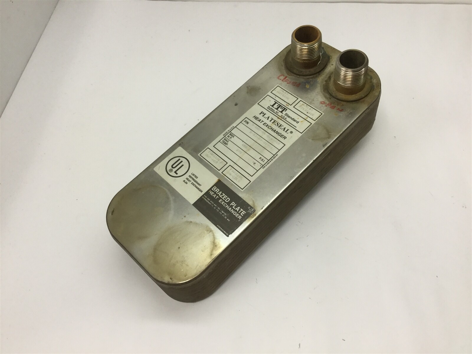 ITT Standard 5-685-04-016-012 Plateseal Heat Exchanger, Pressure: 450psi Max
