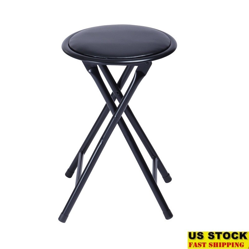 Folding Stool Portable Backless Chair Space Saving Lightweight Home Office New