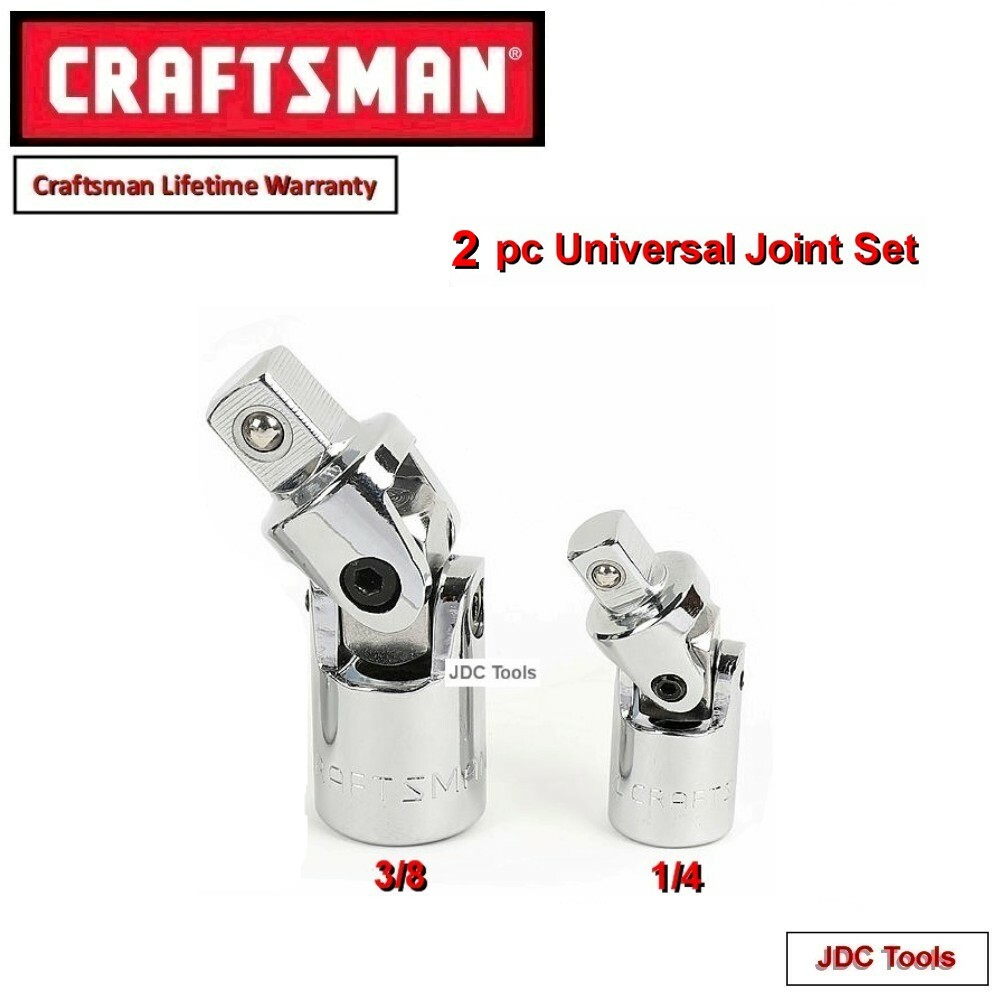 CRAFTSMAN TOOLS 2 pc universal joint socket set 1/4in. 3/8in.