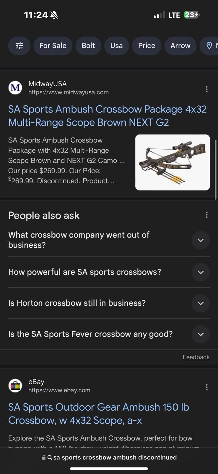 Ambush Sa Sport 150Lbs Crossbow