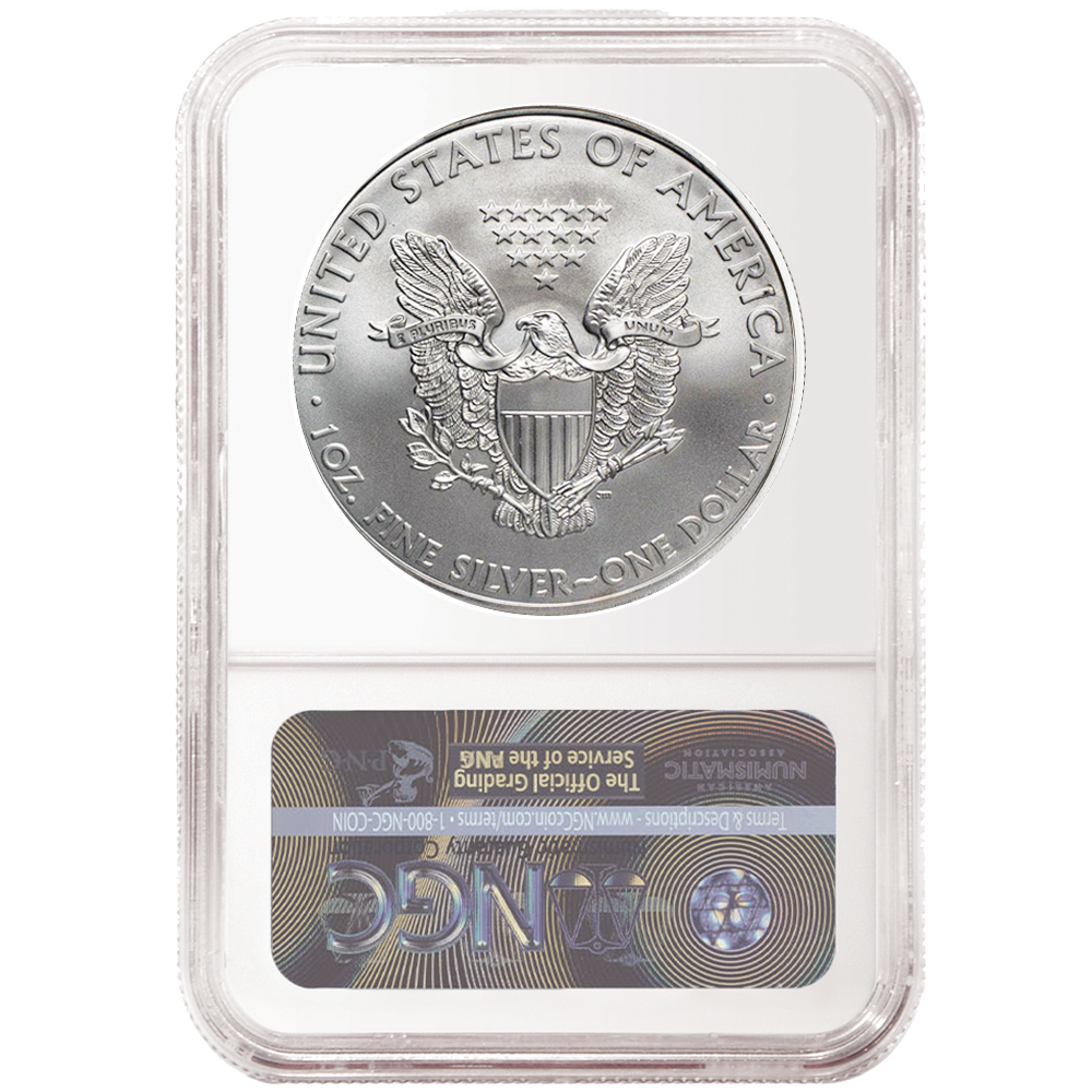1997 $1 American Silver Eagle NGC MS69 Brown Label