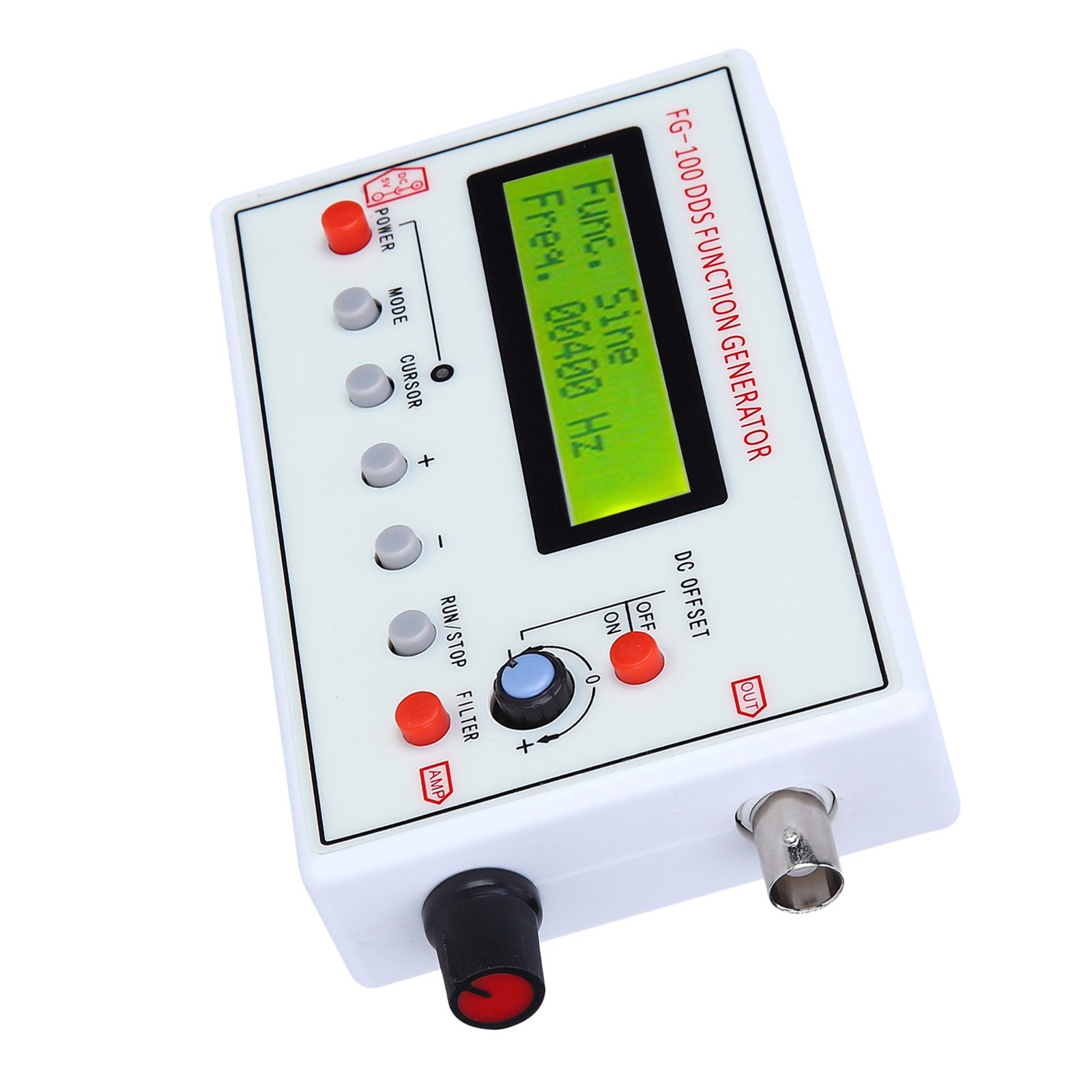 FG-100 DDS Function Generator Sine 1Hz-500KHz Counter Signal Source