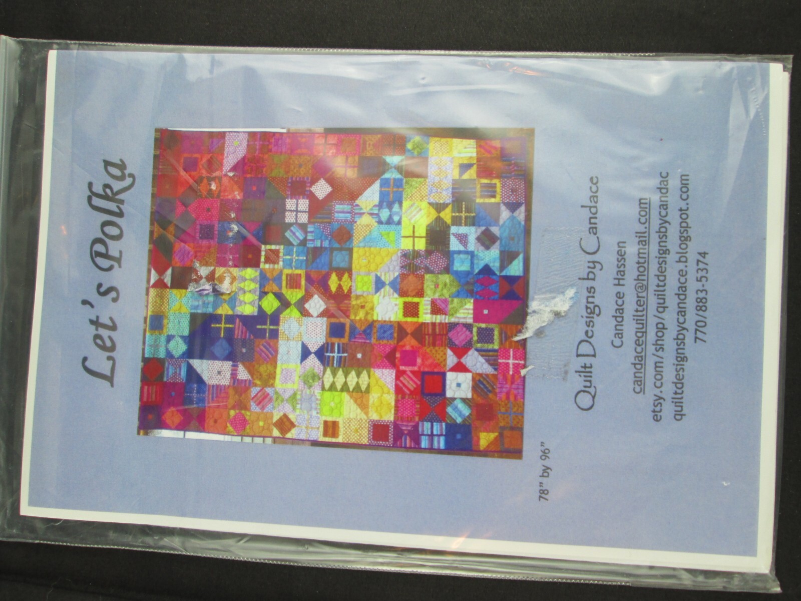 "Let's Polka " 78"x96" Pattern Quilt Designs By Candace